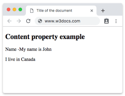Propriedade CSS content