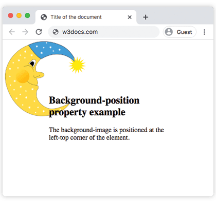 CSS background-position: imagem ancorada no canto superior esquerdo do elemento