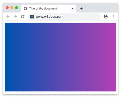 Um gradiente linear CSS fazendo transição de azul no topo para roxo na base
