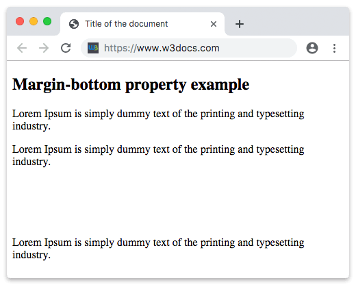 Propriedade CSS margin-bottom