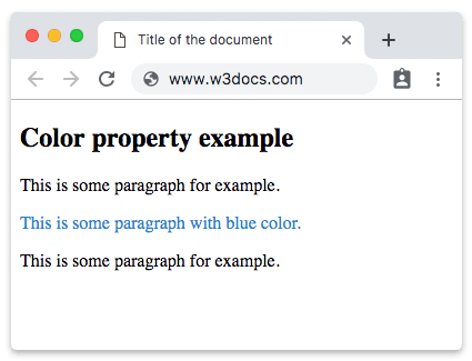 Propriedade CSS color
