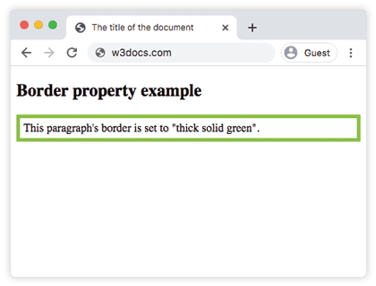 Propriedade CSS border