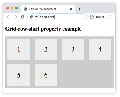 CSS grid-row-start com o valor padrão auto